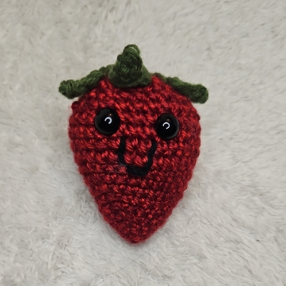 Hand Crafted Other - ❌SOLD❌Red Strawberry Crochet 3.5" Plush